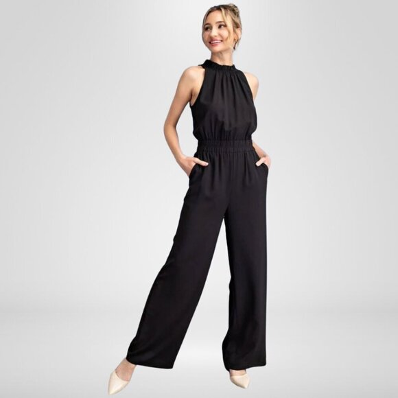 eesome Pants - NWT - EESOME Halter Mock Neck Romper – Chic & Effortless Style!